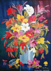Description Lot 407 - \'Bright Bouquet\' by Sonja Meyer *Great Investment Piece with Certificate of Authenticity*