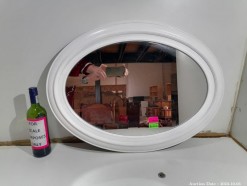 Description 2658 - Beautiful White Oval Framed Mirror