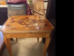 Description 159 - Victorian Style Games Table with Inlay Design and multiple game layers
