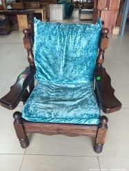 Description 5477 - Solid Wood Armchair with Cushions