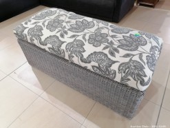 Description 666 - Stunning Wicker Bench with Upholstered cushion