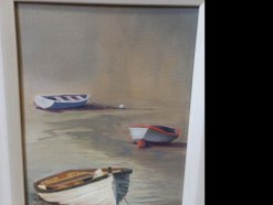 Description Lot 505 - \'Moored Rowboats\' - Oil on Board signed \'Butler\'