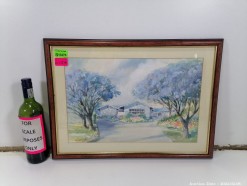 Description 5274 - Amazing Framed Painting of a House By Giblet
