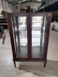 Description 4045 - Solid Wood and Glass Display Cabinet