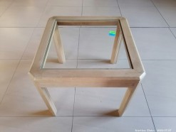 Description 2319 - Wood & Glass Side Table